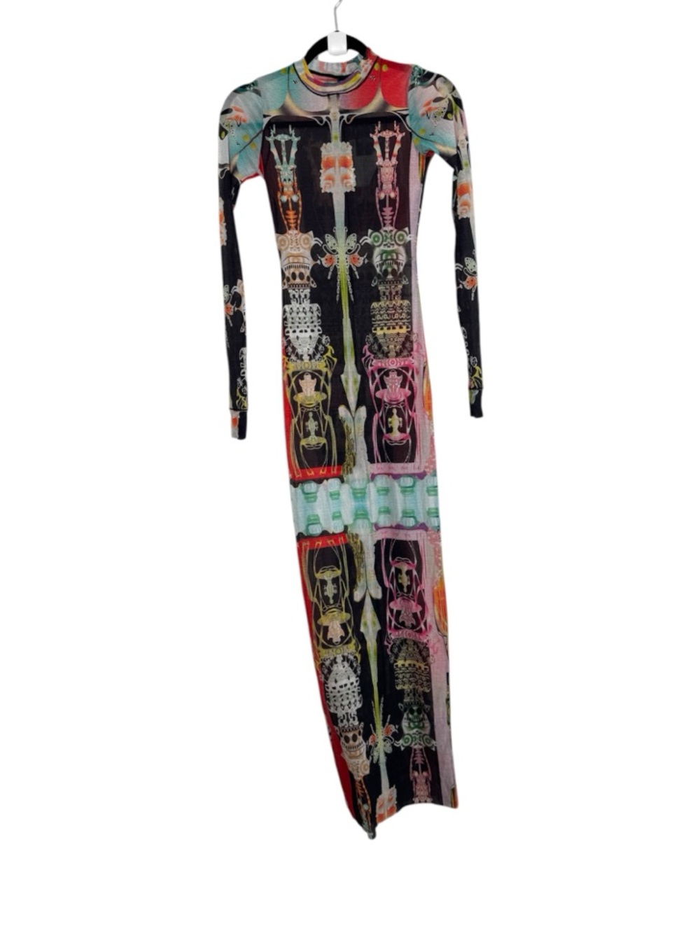 SKIMS Dress Summer Mesh Sheer Long Sleeve Orchid Cabinet NEW - Picture 1 of 12